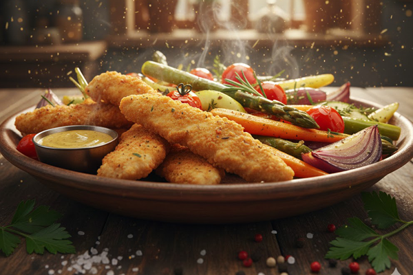 Chicken Strips with Veggies