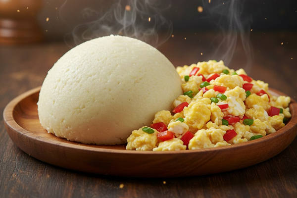 Ugali with Eggs